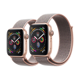 Refurbished Apple Watch Series 4 (GPS+Cellular) Gold Aluminium Case with Pink Sand Sport Loop 44mm