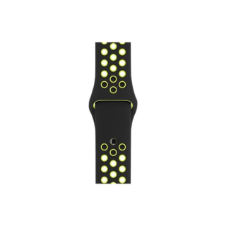 Refurbished Nike Sport Band STRAP ONLY, Black/Volt, 42mm/44mm, C