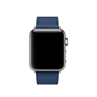 Refurbished Classic Hermes Single Tour STRAP ONLY, Bleu Agate, 42mm, B