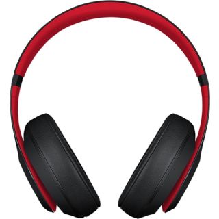 Refurbished Beats Studio 3 Wireless Headphones Over-Ear Defiant Black-Red, B