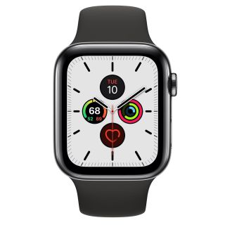 Refurbished Apple Watch Series 5 (Cellular) NO STRAP, Space Black Stainless Steel, 44mm, 32GB Storage, B