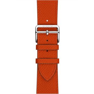 Refurbished Classic Hermes Single Tour STRAP ONLY, Feu Epsom Leather, 42mm, B