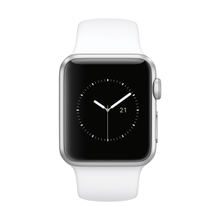 Refurbished Apple Watch Series 2 Silver Aluminium Case 38MM White Sport Band, C